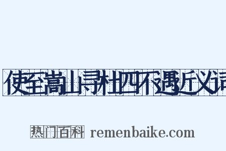 使至嵩山寻杜四不遇近义词是什么意思的图片